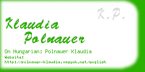 klaudia polnauer business card